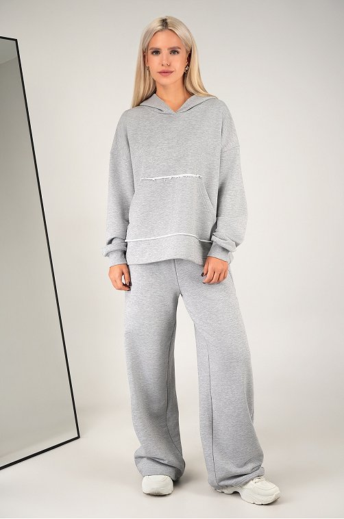 Женский костюм оверсайз из футера Happyfox