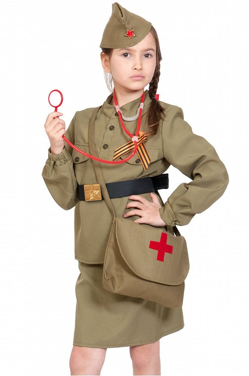 Костюм военной медсестры для девочки Карнавалoff