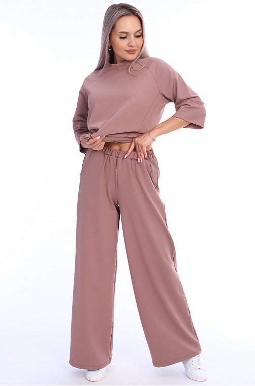 Женский хлопковый костюм из футера трехнитки Trikotel