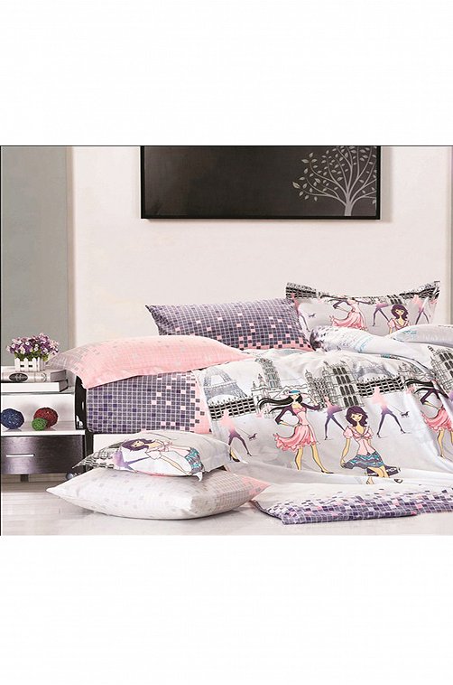 Детское постельное белье из поплина, 1,5 сп, наволочки 70*70 Адель