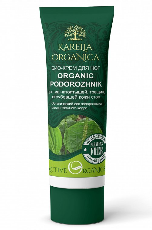 Био-крем для ног против трещин Karelia Organica organic podorozhnik 75 мл Karelia Organica