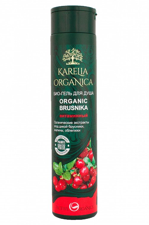 Био-гель для душа Organic Brusnika витаминный 310 мл Karelia Organica