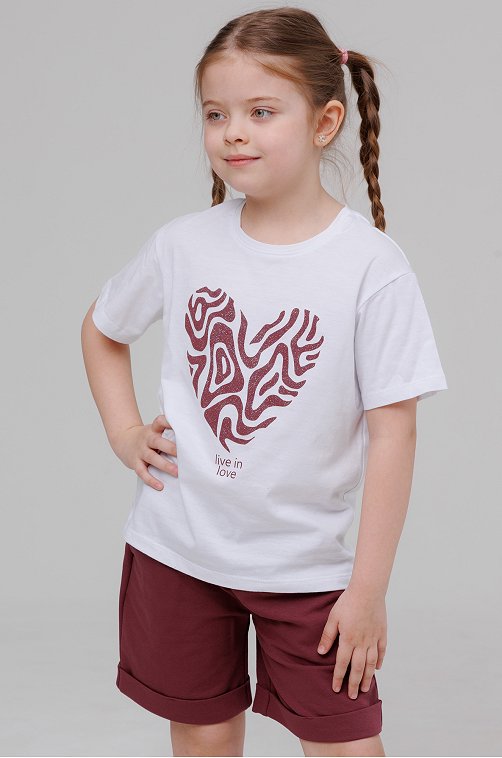 Летний костюм для девочки Love by Lana 6687807 коричневый купить оптом ...