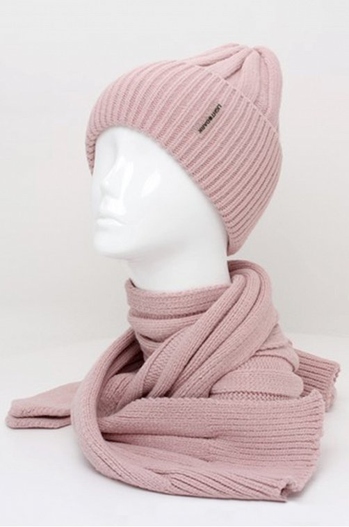 Комплект шапка с шарфом и варежками L&D