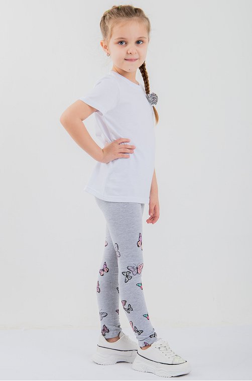 Лосины с лайкрой для девочки LE&LO