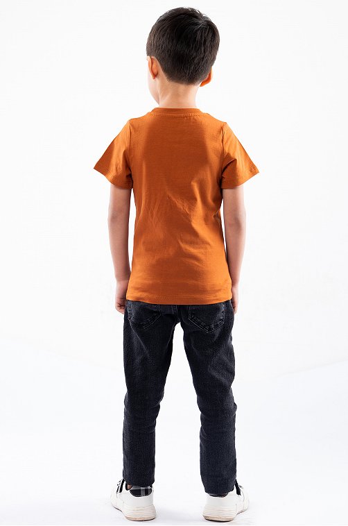 Хлопковая футболка для мальчика LE&LO