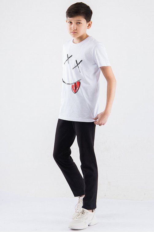 Хлопковая футболка для мальчика LE&LO