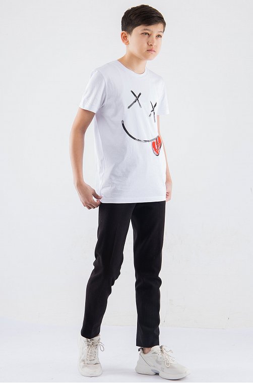 Хлопковая футболка для мальчика LE&LO