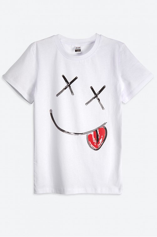 Хлопковая футболка для мальчика LE&LO