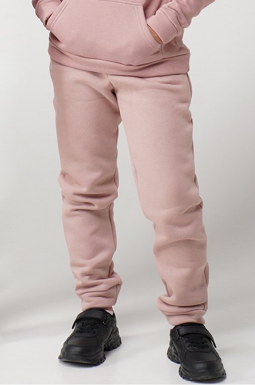 Теплые детские брюки из футера трехнитки с начесом Lets Go