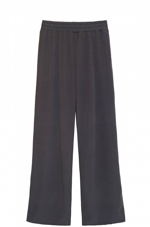 Женские брюки палаццо из ткани в рубчик лапша с лайкрой Lets Go