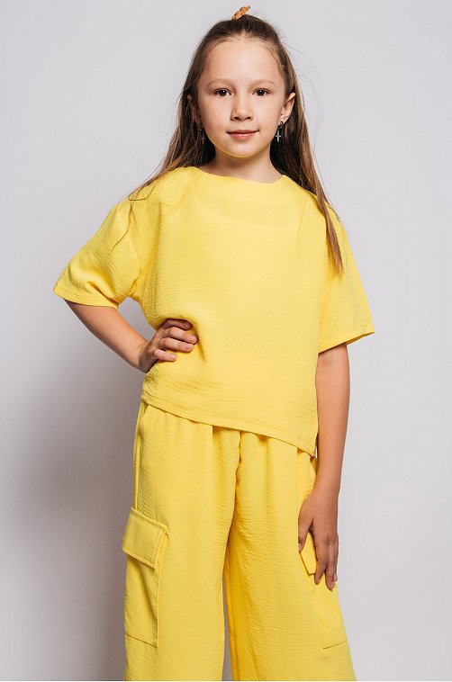 Костюм с брюками карго из ткани жатка Be Friends