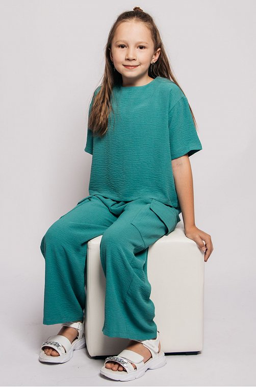 Костюм с брюками карго из ткани жатка Be Friends