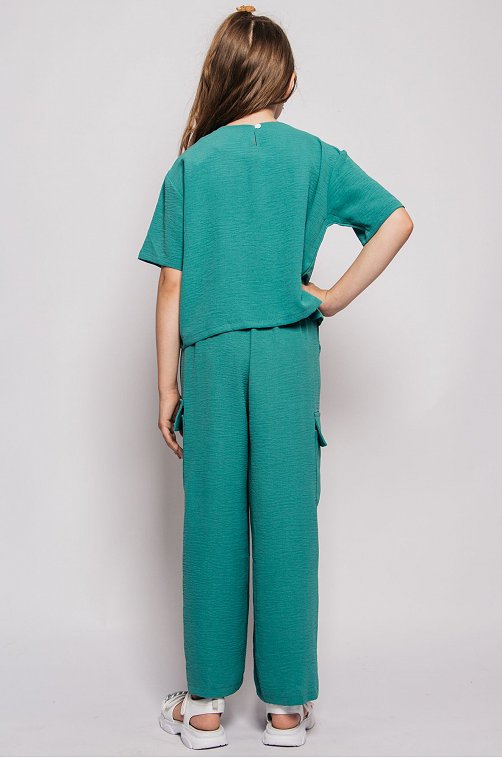 Костюм с брюками карго из ткани жатка Be Friends