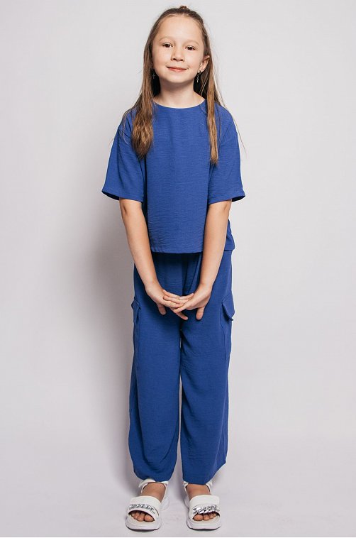 Костюм с брюками карго из ткани жатка Be Friends