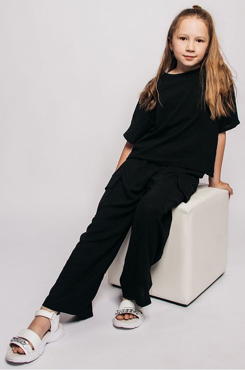 Костюм с брюками карго из ткани жатка Be Friends