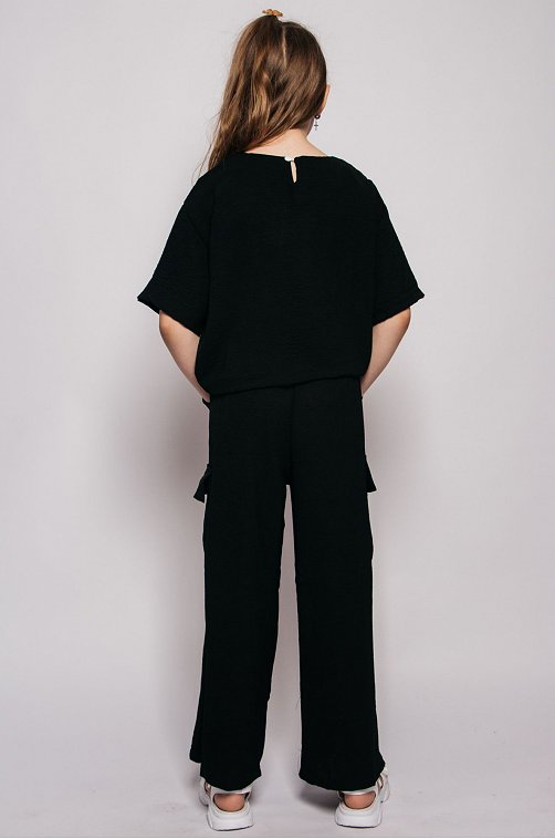 Костюм с брюками карго из ткани жатка Be Friends