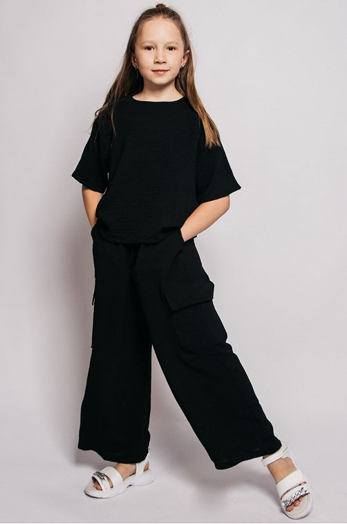 Костюм с брюками карго из ткани жатка Be Friends