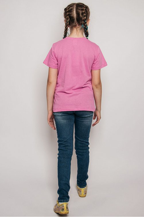 Хлопковая футболка для девочки Be Friends