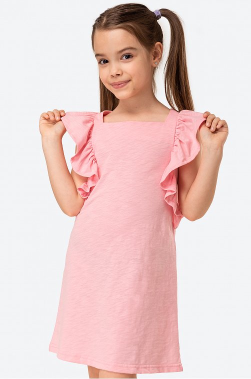 Летнее хлопковое платье для девочки Luneva