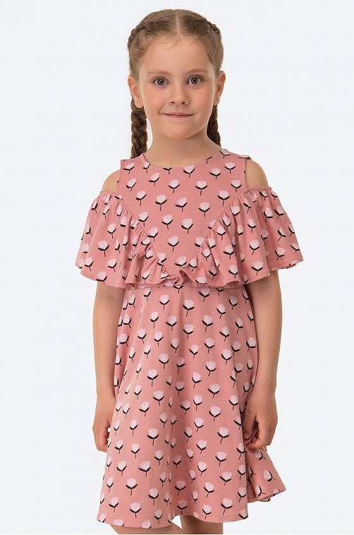 Летнее хлопковое платье для девочки Luneva