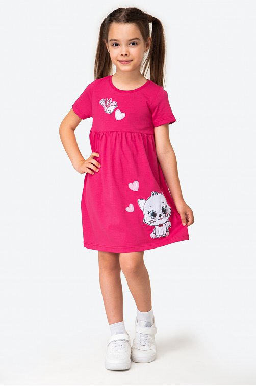 Летнее хлопковое платье для девочки Luneva