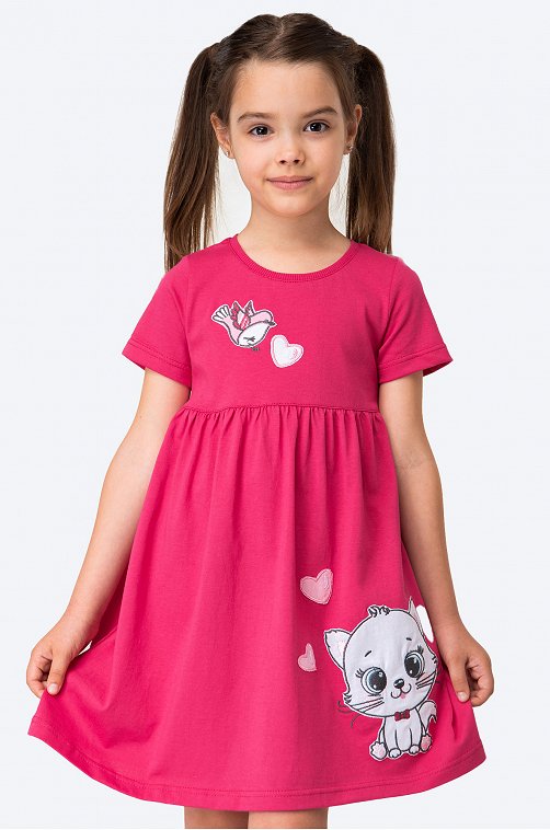 Летнее хлопковое платье для девочки Luneva