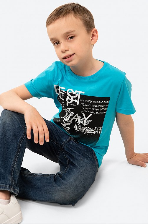 Хлопковая футболка для мальчика Luneva