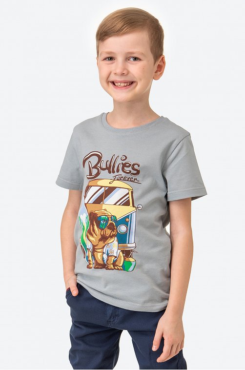 Хлопковая футболка для мальчика Luneva