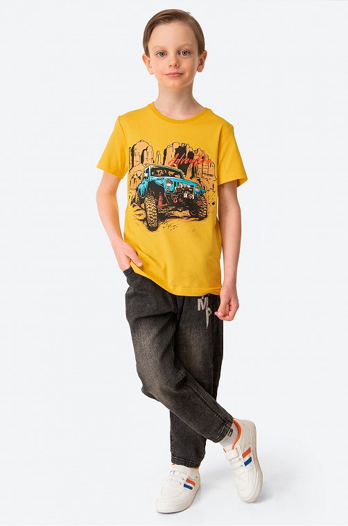 Хлопковая футболка для мальчика Luneva