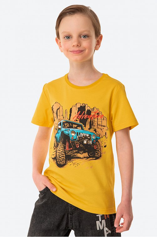 Хлопковая футболка для мальчика Luneva