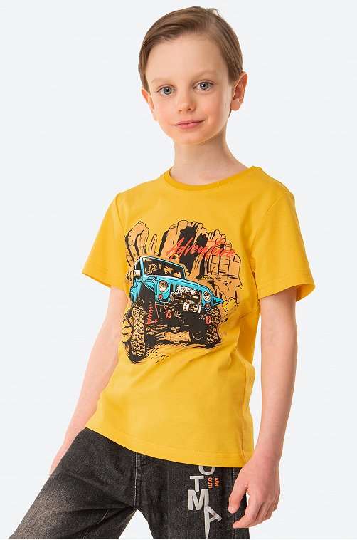 Хлопковая футболка для мальчика Luneva