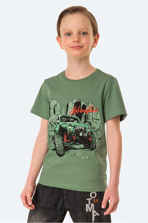 Хлопковая футболка для мальчика Luneva