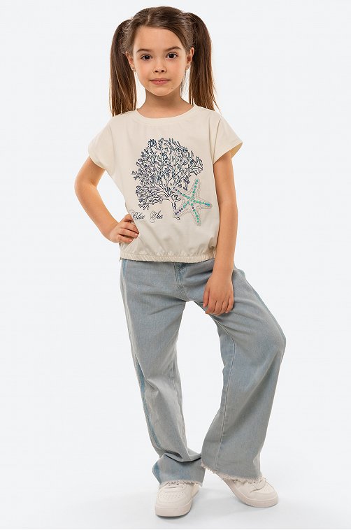 Футболка с лайкрой для девочки Luneva