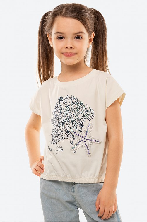 Футболка с лайкрой для девочки Luneva