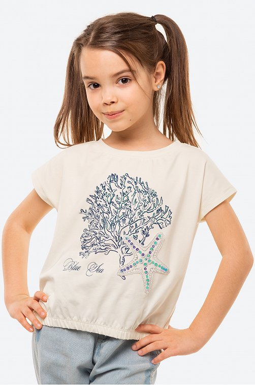 Футболка с лайкрой для девочки Luneva