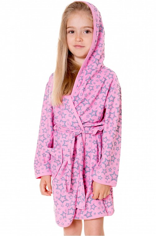 Махровый халат для девочки Little world of Alena