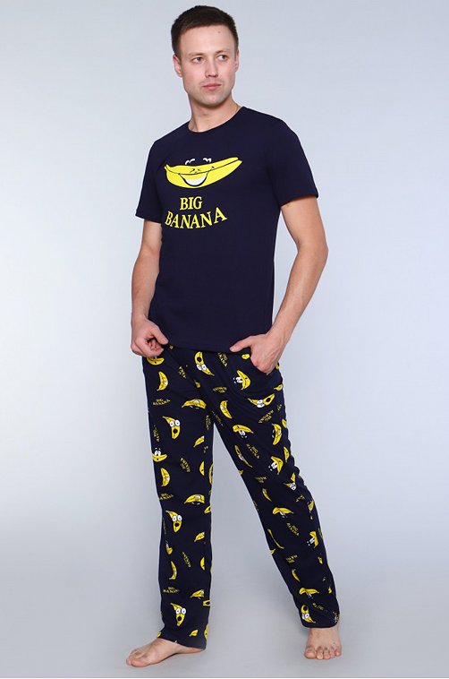 Мужской хлопковый домашний костюм Модный Дом