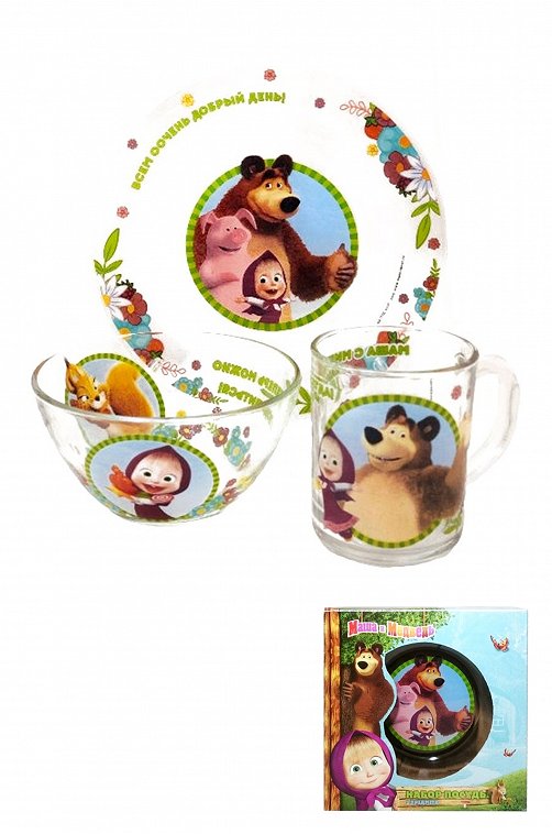 Набор детской посуды Маша и Медведь Маша и Медведь