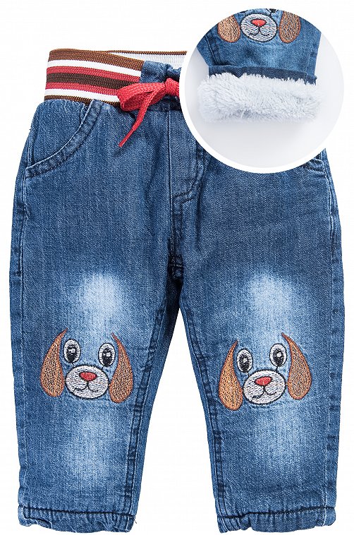Теплые джинсы для мальчика Minia