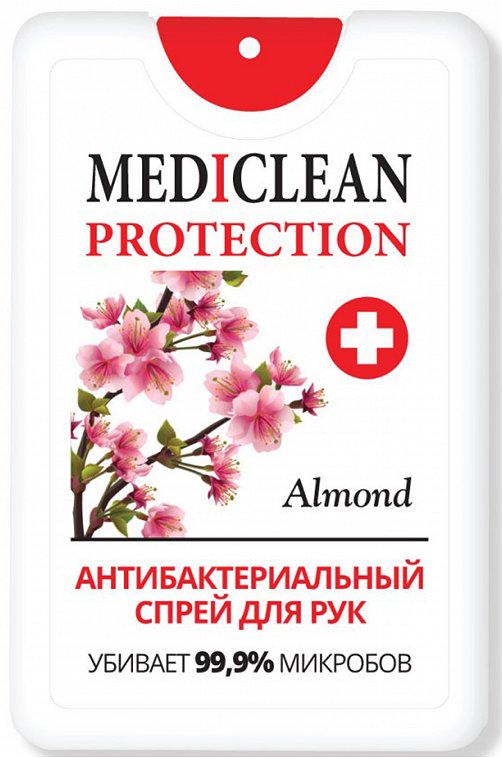 Спрей для рук с антибактериальным эффектом Almond 20 мл MEDICLEAN PROTECTION