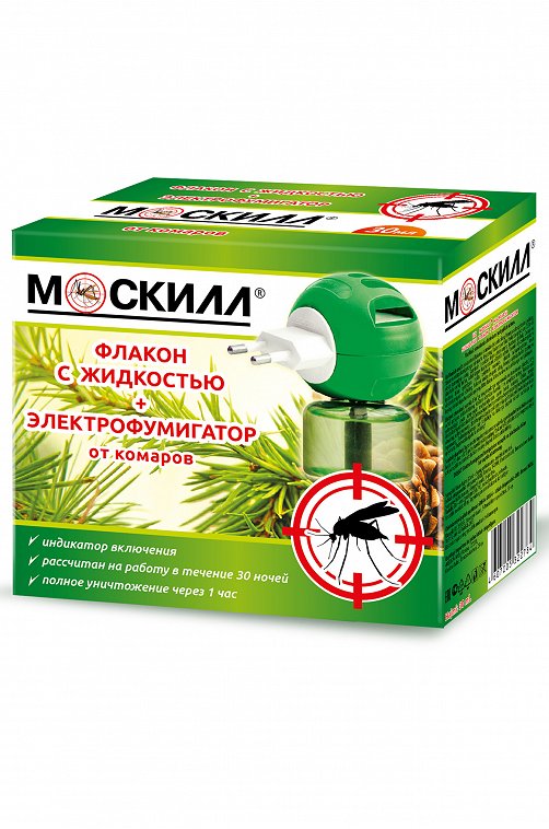 Электрофумигатор+жидкость от комаров 30 мл Москилл