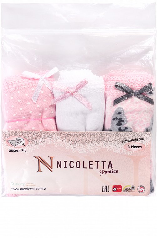 Набор женских трусов, 3шт. Nicoletta