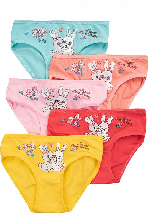 Трусики для девочки 5шт. Nicoletta 6613429 мультиколор купить оптом в HappyWear.ru