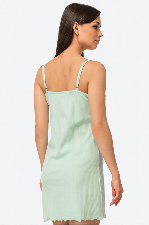 Женская хлопковая сорочка в рубчик Nicoletta