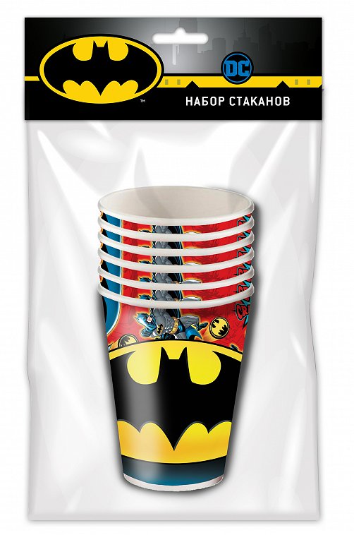 Набор бумажных стаканов Batman 6 шт. ND Play