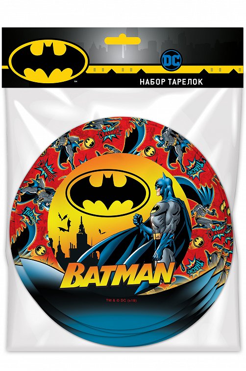 Набор бумажных тарелок Batman 6 шт. ND Play