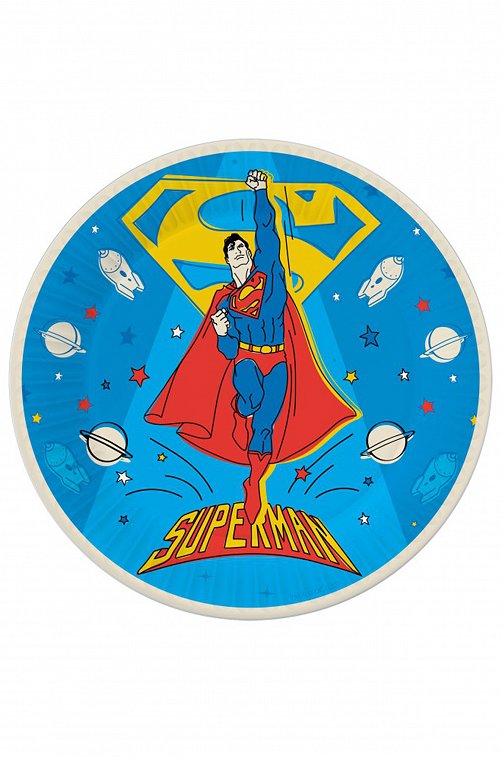 Тарелка бумажная 6 шт. Супермен