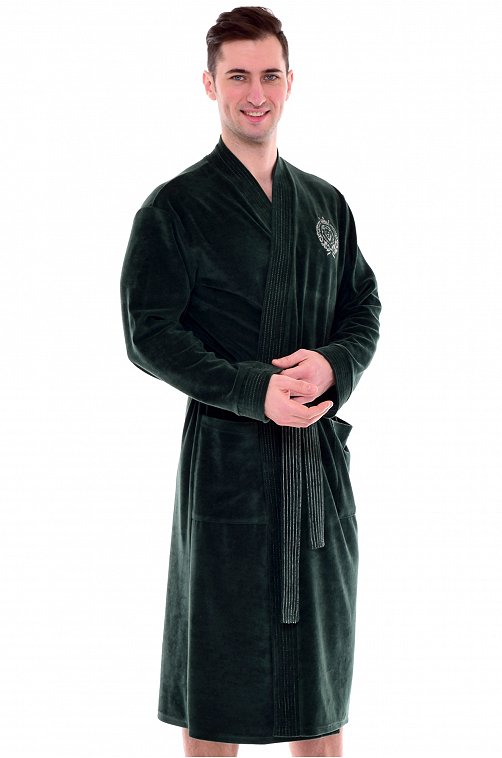 Мужской велюровый халат Новое Кимоно