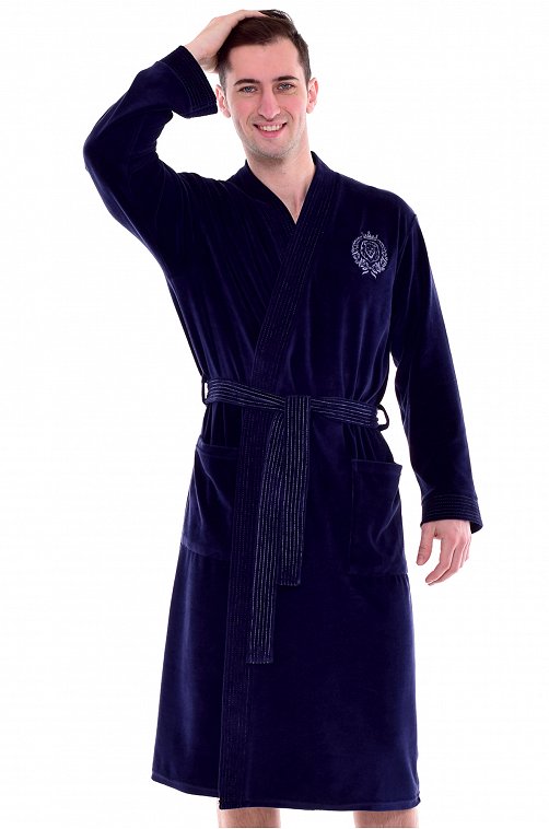 Мужской велюровый халат Новое Кимоно